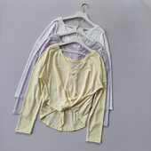 健身胖MM长袖 开叉运动上衣女宽松跑步罩衫 速干T恤大码 瑜伽防晒衣