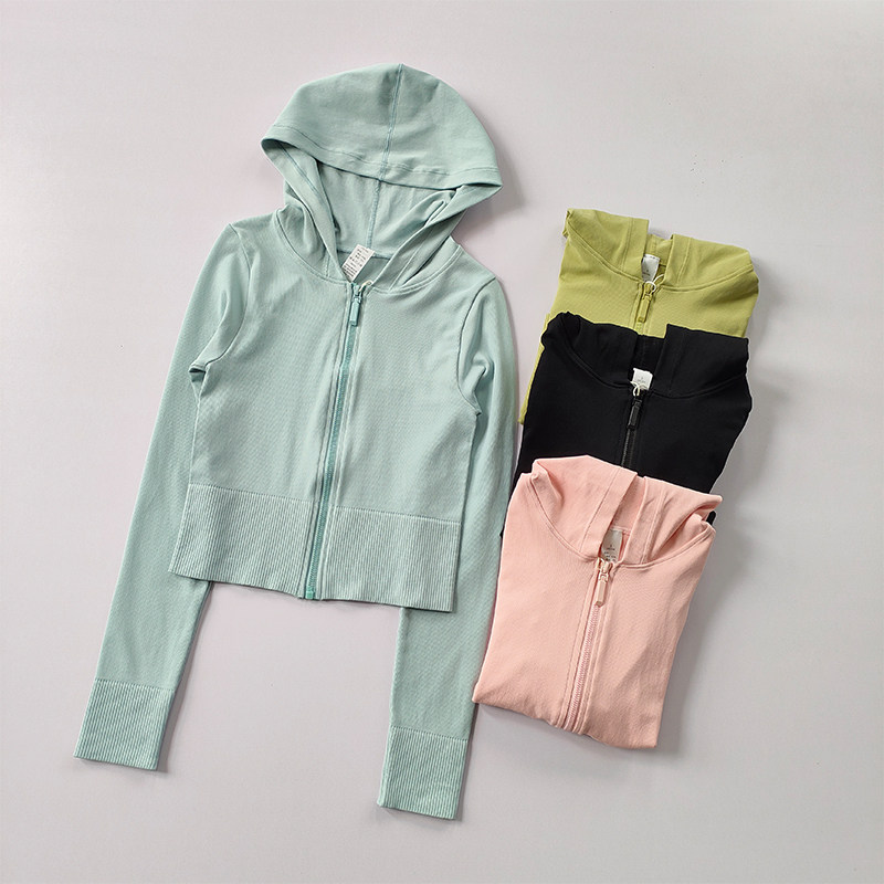 户外女连帽运动外套夹克瑜伽服