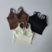 清仓固定一体式 运动内衣女收副乳防震美背健身文胸跑步瑜伽服背心