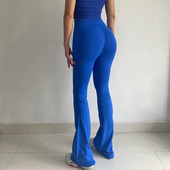 清仓处理高腰瑜伽喇叭裤 女紧身显腿长弹力提臀跑步户外运动健身裤