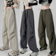 直筒户外登山休闲速干束脚伞兵运动裤 美式 女春秋高腰阔腿裤 裤 工装