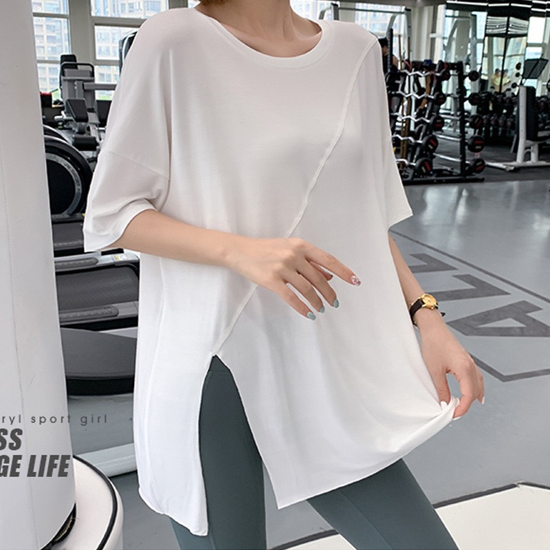 健身服上衣运动短袖女宽松跑步