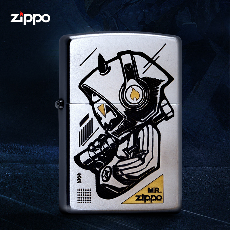zippo正品打火机防风煤油双面深雕火影猎手定制刻字男士个性礼物