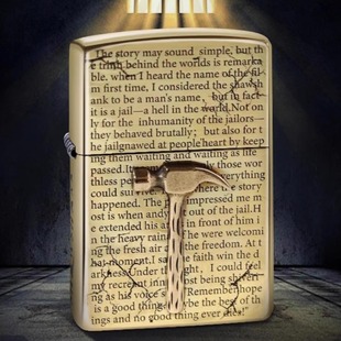 黄铜贴章四面雕刻蚀刻加工 救赎个性 ZIPPO 之宝打火机肖申克