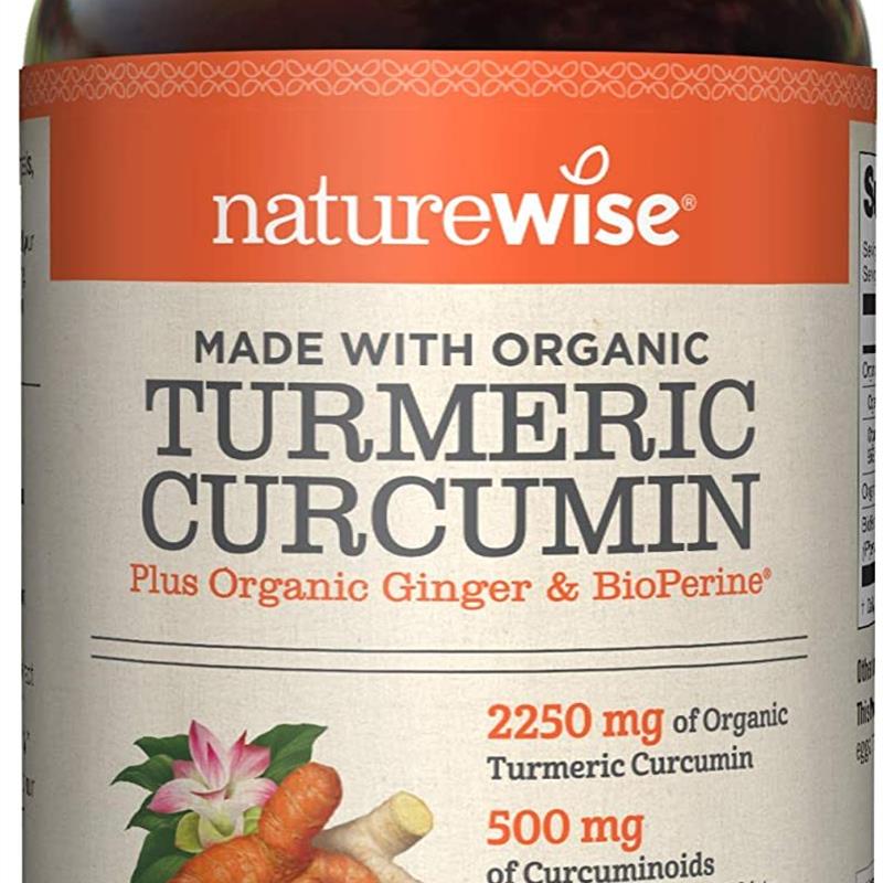 NatureWise姜黄素素食胶囊2250mg黑胡椒关节疼痛180肝脏大脑360粒