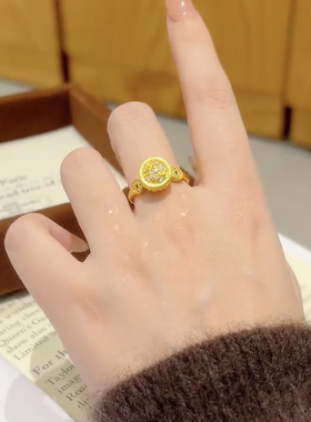 原创设计款可旋转聚宝盆戒指女