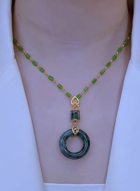 平安扣吊坠项链女2025新款锁骨链