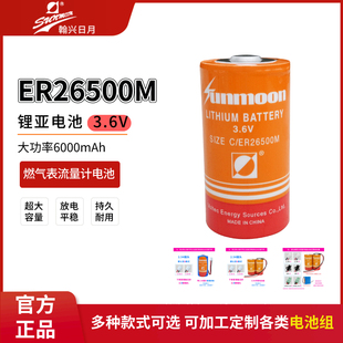 Sunmoon日月ER26500M水表燃气表流量计物联网2号3.6V串并联电池组