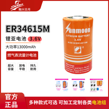 Sunmoon日月ER34615M水表燃气表报警器物联网1号3.6V串并联电池组