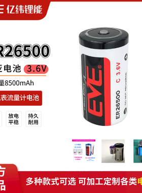 EVE亿纬ER26500智能水表燃气表热量表流量计工控2号C型3.6V锂电池