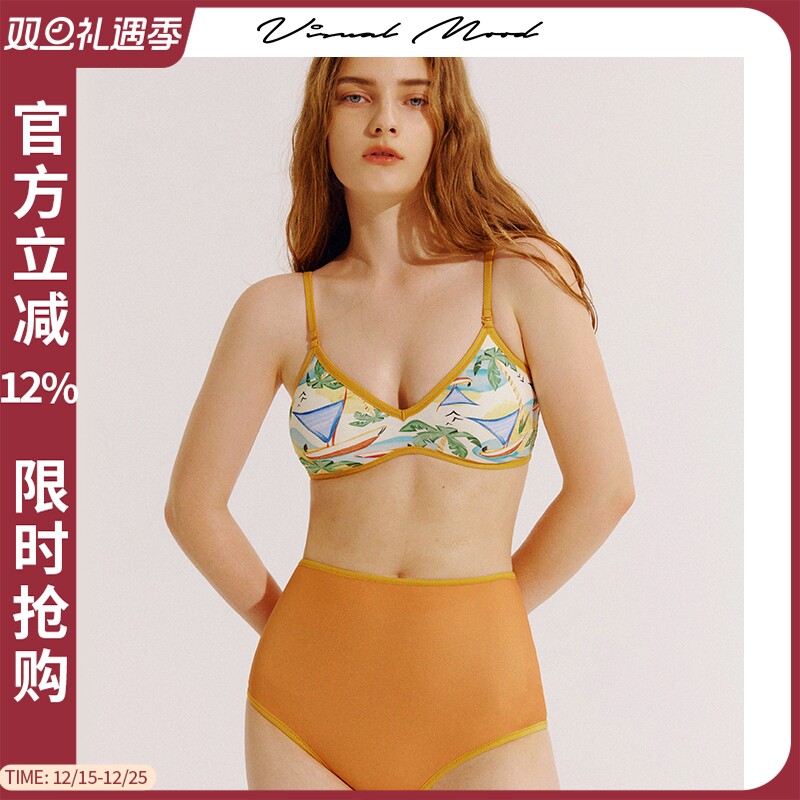 VisualMood法式分体泳衣女套装