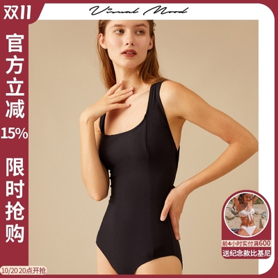 VisualMood法式复古连体泳衣女