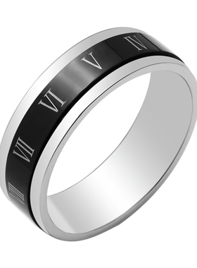 东大门钛钢罗马数字旋转食指环