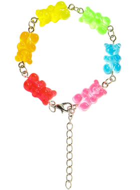 夏日糖果色软糖小熊彩色饰品手链