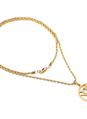 藤原浩闪电嘻哈风钛钢饰品吊坠