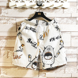 2023夏季印花短裤男ins宽松bf风情侣速干五分沙运动休闲裤1K04P20，男装休闲裤，电商A097