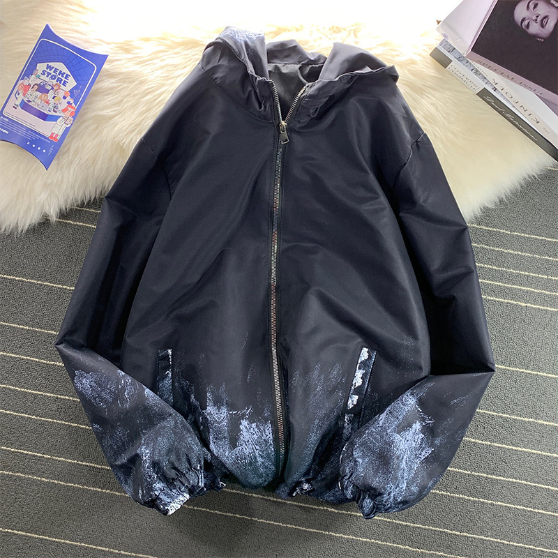 2023新款印花外套男秋季宽松休闲夹克港风新款外穿上衣JK2526P40,男装夹克,电商A097
