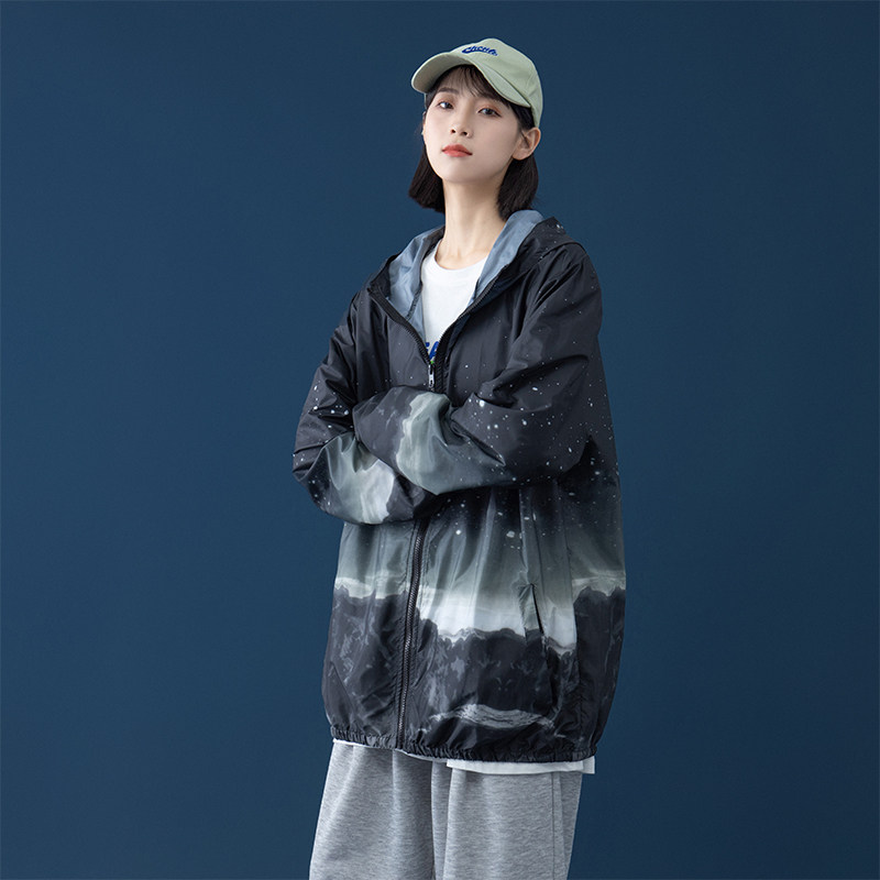 渐变防晒衣男夏季薄款外套潮大码夹克2023新款速干衣服FS272P25,男装夹克,电商A097
