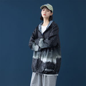 渐变防晒衣男夏季薄款外套潮大码夹克2023新款速干衣服FS272P25图片
