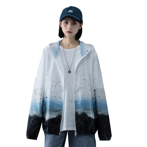 渐变防晒衣男夏季薄款外套潮牌大码夹克2023新款速干衣服FS272P25图片