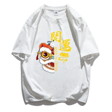 2023年新款夏季印花短袖T恤男潮宽松半袖潮ins情侣装2T2203P20，男装T恤，电商A097