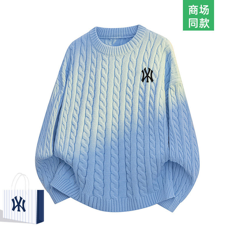 【专柜同款】提花纯色潮牌针织衫男女同款时尚加厚保暖情侣毛衣,男装,针织衫/毛衣,淘宝优惠券,粉丝福利购,淘宝优惠卷