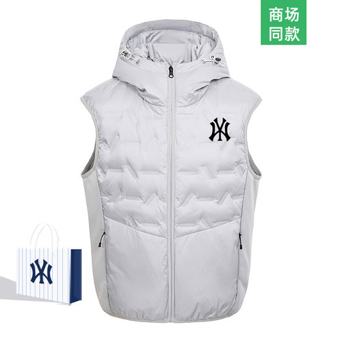 奥特莱斯美式防寒连帽羽绒马甲男士冬季90绒保暖纯色无袖背心外套