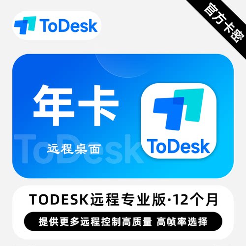 【秒发码】todesk会员专业版1年卡兑换码ToDesk远程专业版会员年