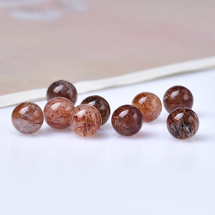 天然黑金超七散珠水晶手链女骨干发晶diy饰品配饰