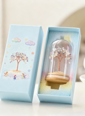 卡通电镀发光水晶球桌面摆件