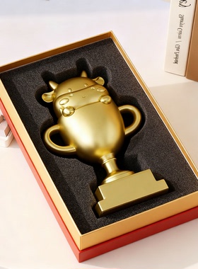 卡通动物树脂镀金桌面摆件礼物