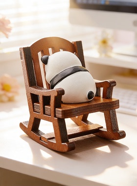 可爱治愈熊猫桌面摆件礼物