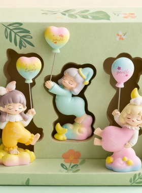 可爱卡通小天使树脂摆件礼盒装