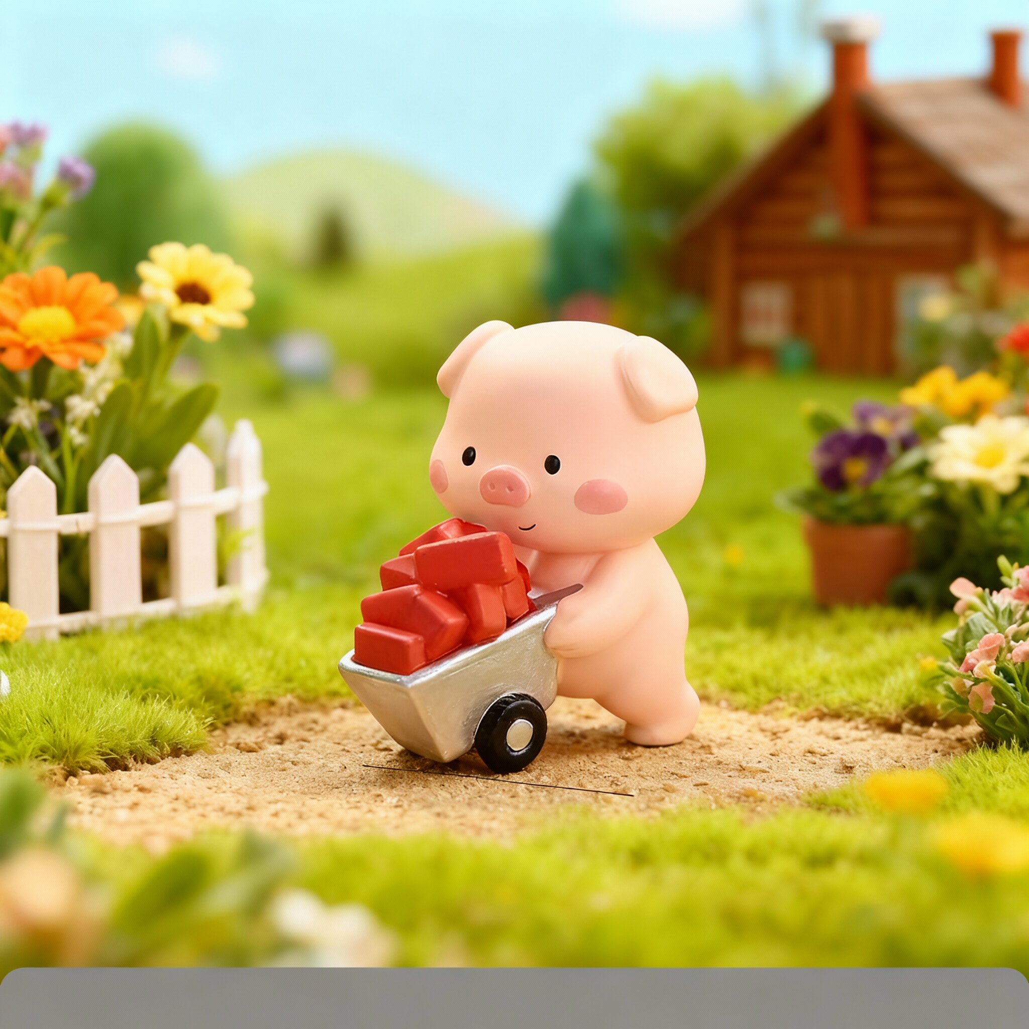 软萌治愈系小猪树脂桌面摆件