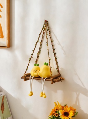 创意可爱植物木质刺绣挂件送礼