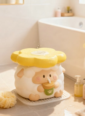 卡通小猪浴室树脂花盒摆件