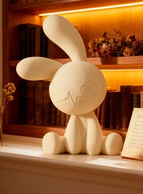 简约现代树脂兔子桌面摆件送礼