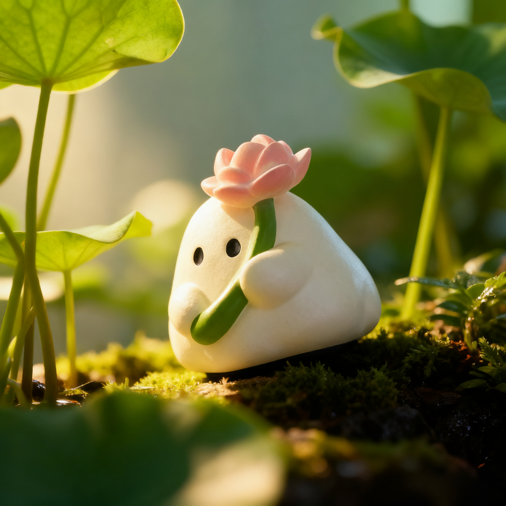 新中式可爱植物树脂桌面摆件