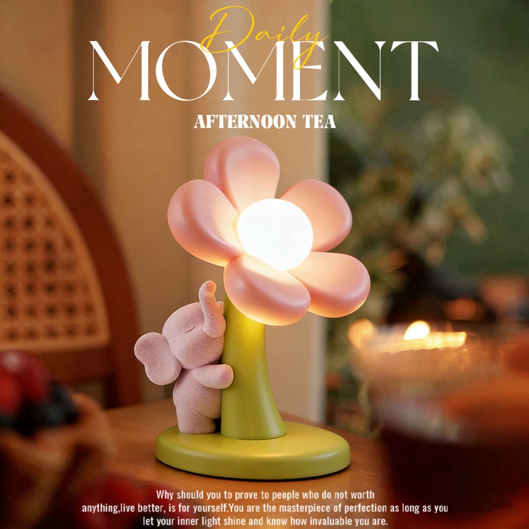 卡通花朵树脂LED小夜灯USB