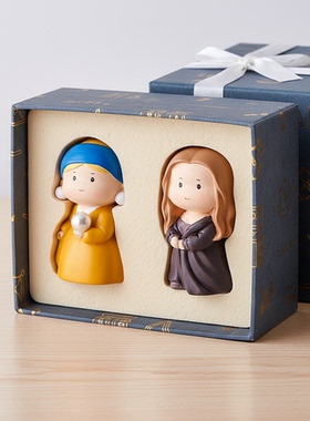 可爱人物树脂桌面摆件礼盒女友