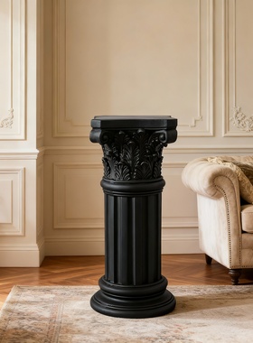 欧式树脂浮雕柱子摆件客厅装饰