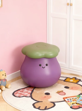 儿童房卡通茄子树脂收纳摆件