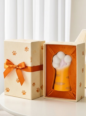 可爱猫爪陶瓷摆件生日礼盒