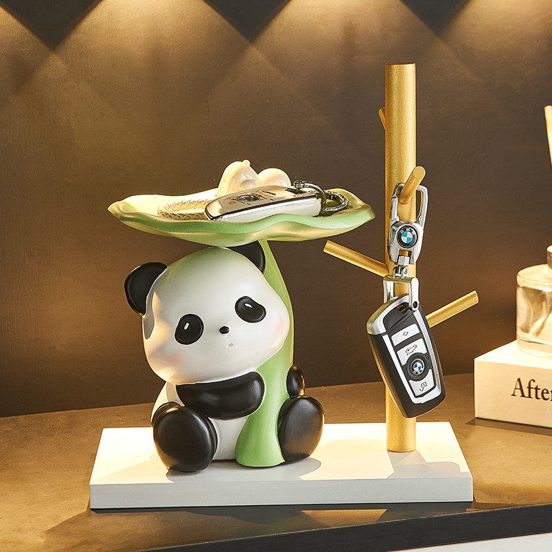 创意卡通熊猫钥匙扣包包挂件