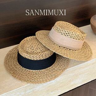 老钱海边沙滩度假草帽 法式 01727 叁米 SANMI