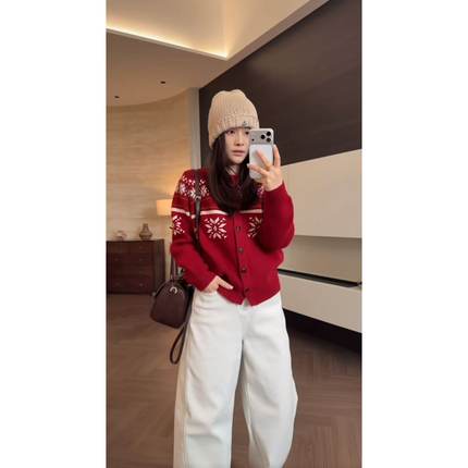 SANMI/叁米 【雪花酥】正肩开衫针织 11100