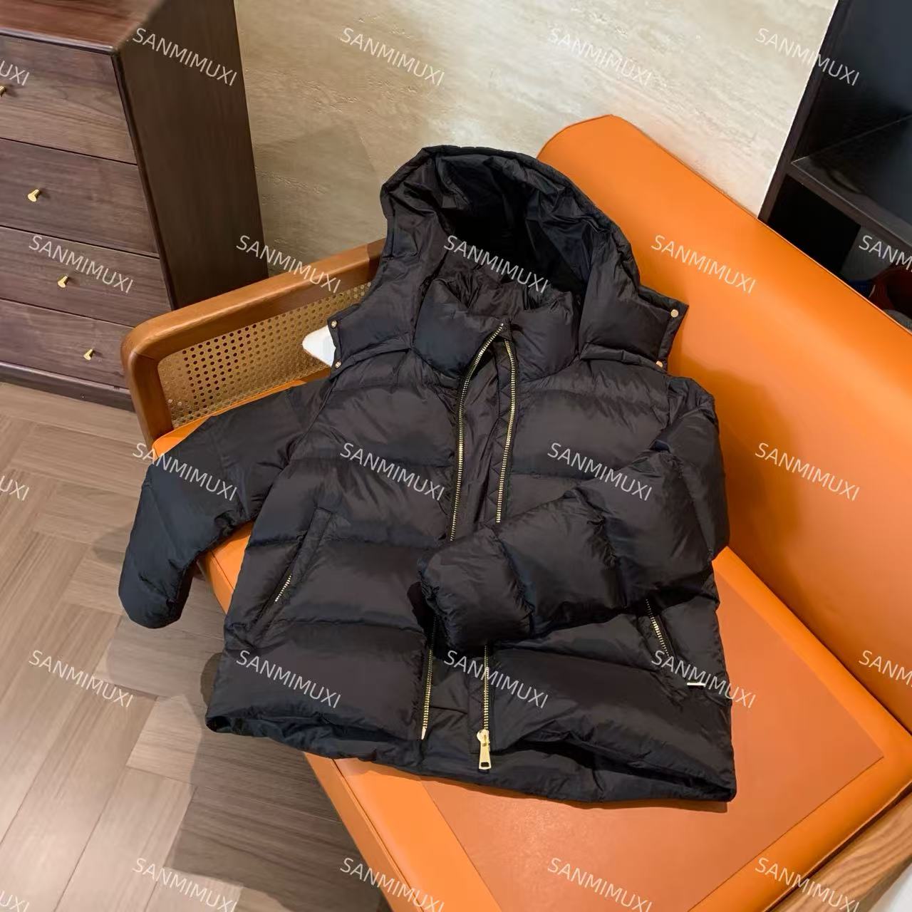 SANMI/叁米   【肯豆】90白鹅绒*连帽拉链鹅绒服  H726