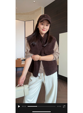 SANMI/叁米   100羊毛小立领拉链无袖马甲  03770