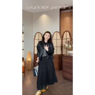 H100 小立领正肩皮衣外套 SANMI 叁米