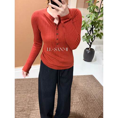 【叁米木兮】软糯细坑条半扣打底 S8897